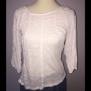 Anthropologie Meadow Rue White Gauze blouse